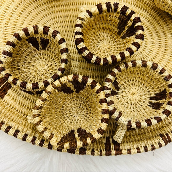 Hand Woven Basket Tray and Coffee/Tea Set - Picture 5 of 14